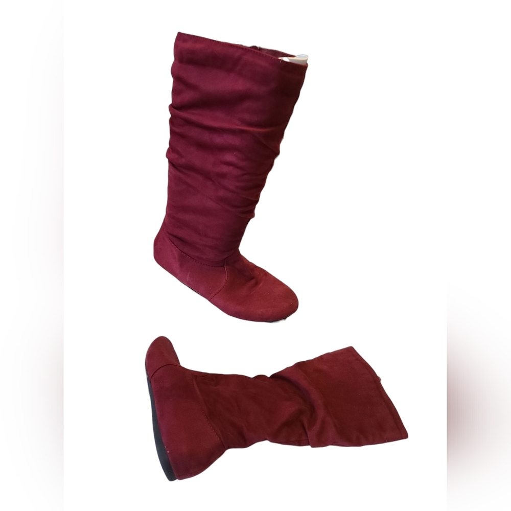 Forever 21 Boots Faux Velvet Slouch‎ Flat Heel Women's Size 7.5